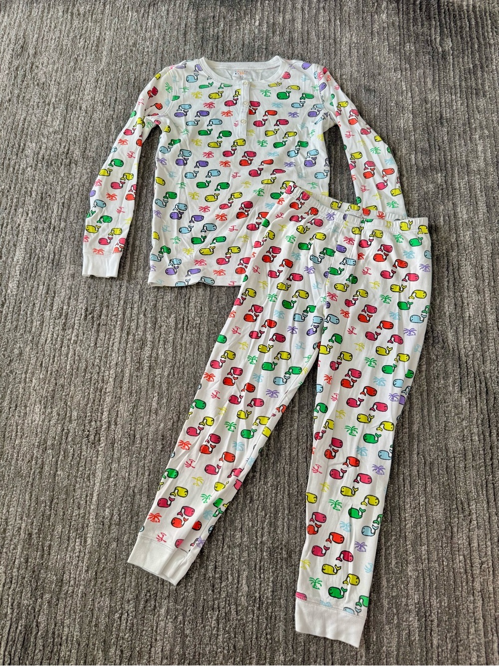 Roller Rabbit Multicolor Moby Whales Pajama Set